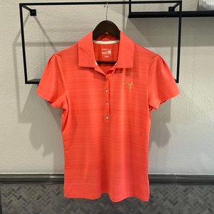 Puma short sleeve salmon golf shirt, size:M